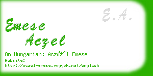 emese aczel business card